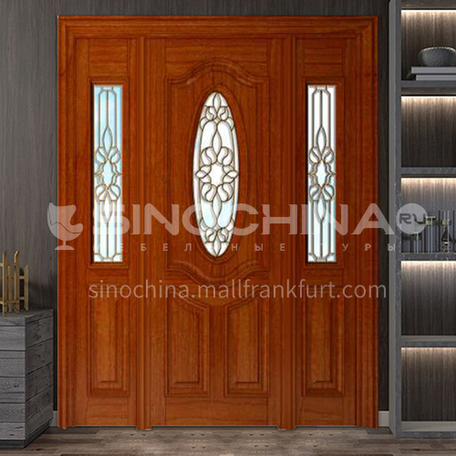 G Thailand oak door luxury classic style new style outdoor door entrance door log door anti-theft security 14